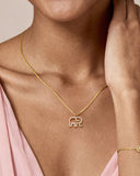 Daffany Elephant 14k/10K Solid Gold Pendant Necklace