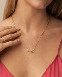 Daffany Flower 14k/10K Solid Gold Pendant Necklace