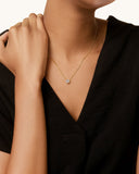 Daffany Single Diamond 14k/10K Solid Gold Pendant Necklace