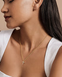 Daffany Cross 14k/10K Solid Gold Pendant Necklace