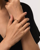 Daffany Curve 14k/10K Solid Gold Ring