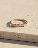 Daffany Curve 14k/10K Solid Gold Ring