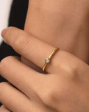 Daffany Single Diamond 14k/10K Solid Gold Ring