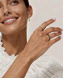Daffany Half Circle Diamonds 14k/10K Solid Gold Ring