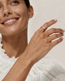 Daffany Four-petaled Flower Diamonds 14k/10K Solid Gold Ring