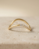 Daffany Curve 14k/10K Solid Gold Ring