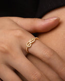 Daffany Figure 8 Knot 14k/10K Solid Gold Ring