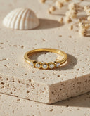 Daffany Five Diamonds 14k/10K Solid Gold Ring