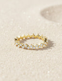Daffany Sawtooth Shape Diamonds 14k/10K Solid Gold Ring
