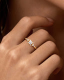Daffany Square Diamonds 14k/10K Solid Gold Ring