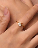 Daffany Open Pear-Shaped Diamond 14k/10K Solid Gold Ring