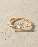 Daffany Open Pear-Shaped Diamond 14k/10K Solid Gold Ring