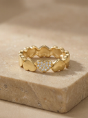 Daffany Hearts 14k/10K Solid Gold Ring