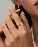 Daffany Single Diamond 14k/10K Solid Gold Ring