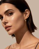 Daffany Winding Lines 14k/10K Solid Gold Stud Earrings