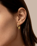 Daffany Winding Lines 14k/10K Solid Gold Stud Earrings