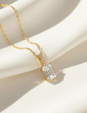 Daffany Baguette Diamond 14k/10K Solid Gold Pendant Necklace