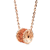 Garnet Gems Paved D.Drum Necklace
