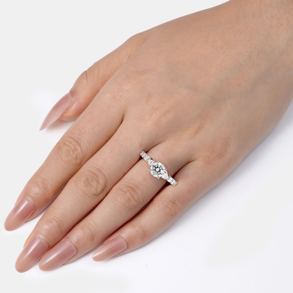 Vintage Side-stone Engagement Ring