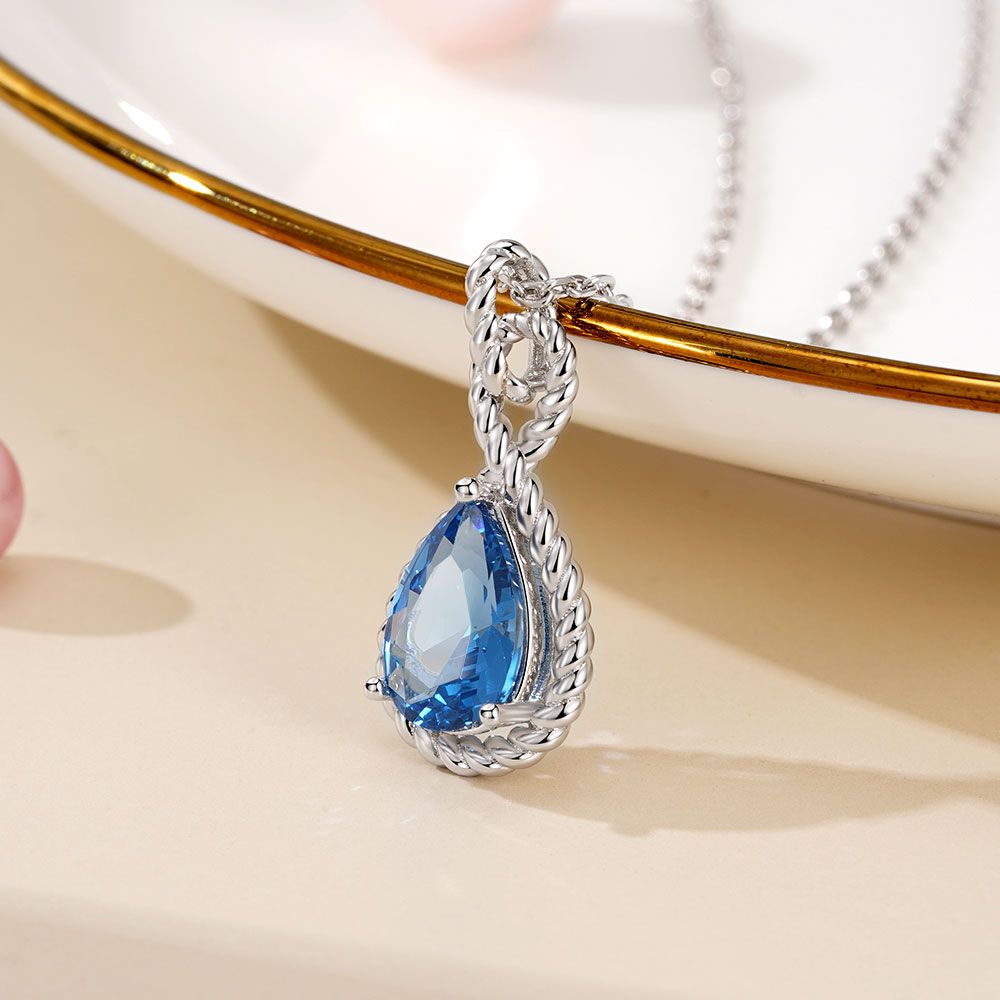 Aquamarine Infinity Necklace