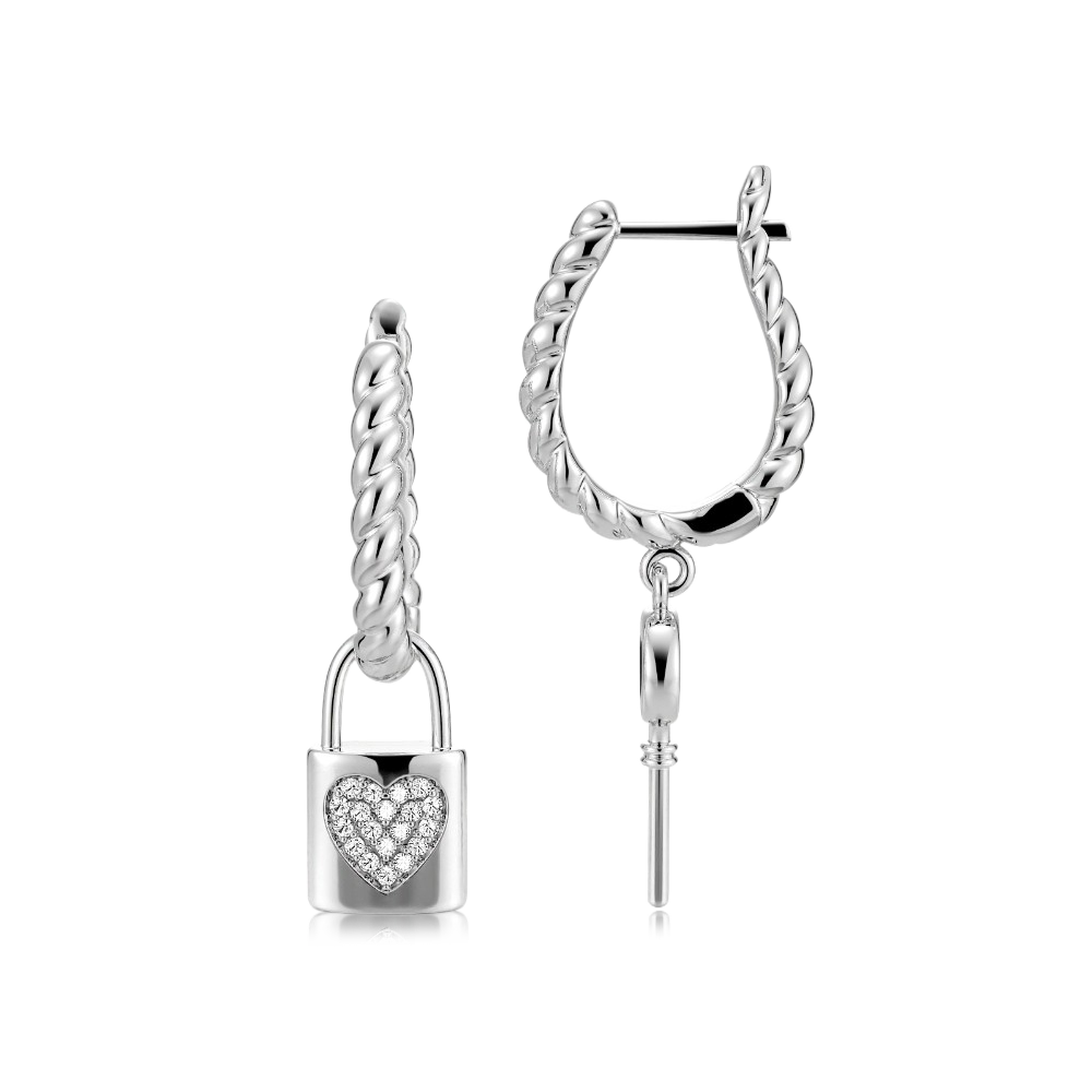 Lock & Key Earrings - Daffany Jewelry