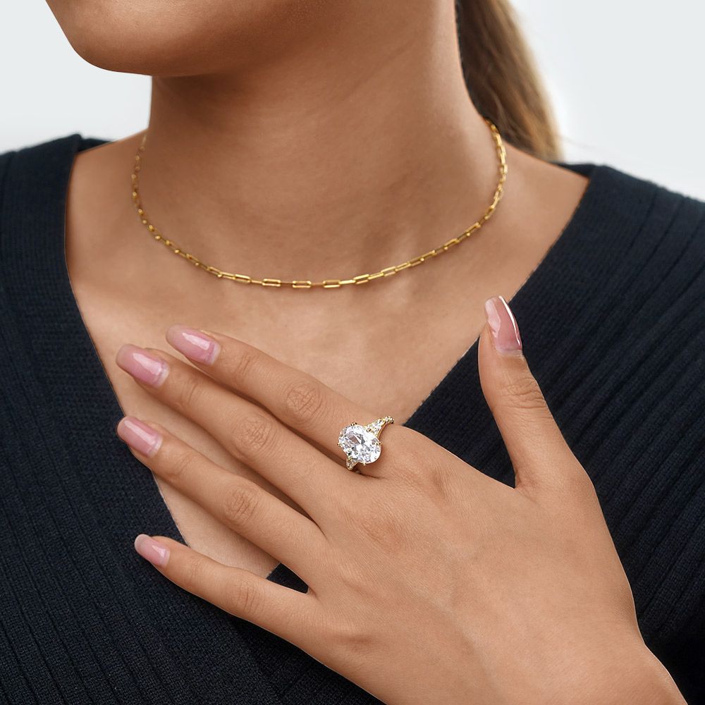 Oval Accent Cocktail Ring