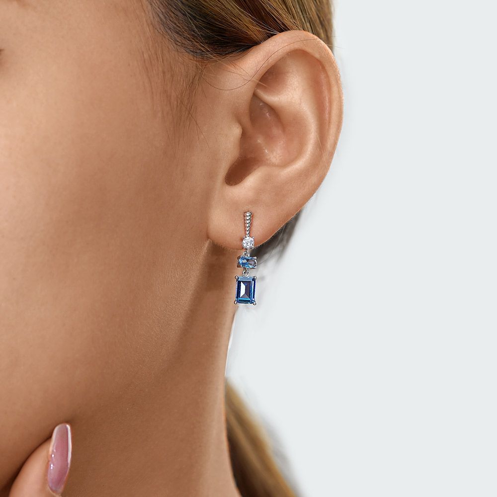Exquisite Blue Stone Earrings