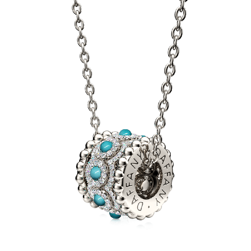 Turquoise Halo D.Drum Necklace