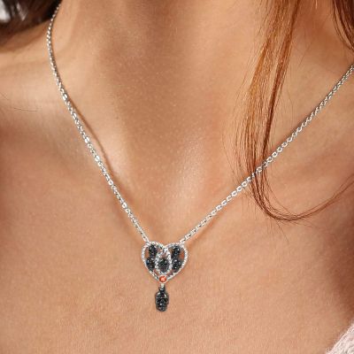 Skulls Heart Necklace