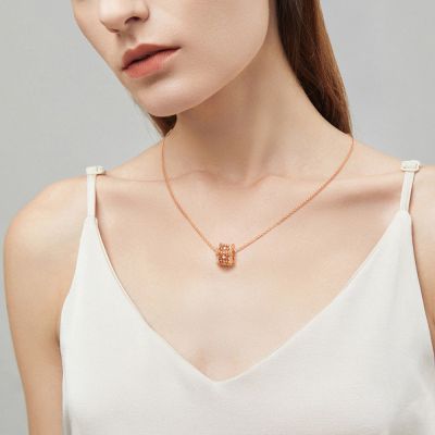Cross Twisted D.Drum Necklace