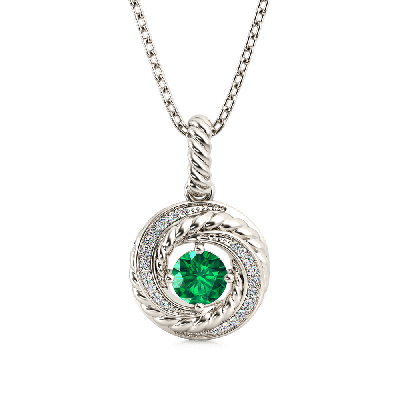 Emerald Circle Necklace
