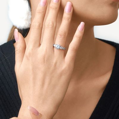 Infinity Three-stone Engagement Ring