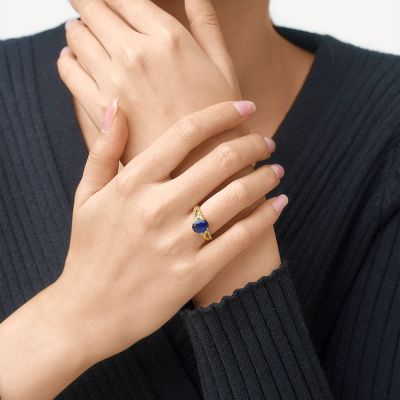 Sapphire Vintage Engagement Ring