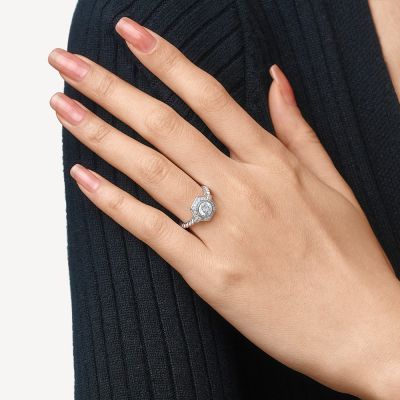 Halo Bezel Engagement Ring