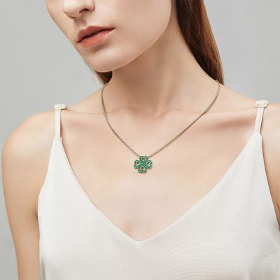 Emerald Lucky Clover Necklace