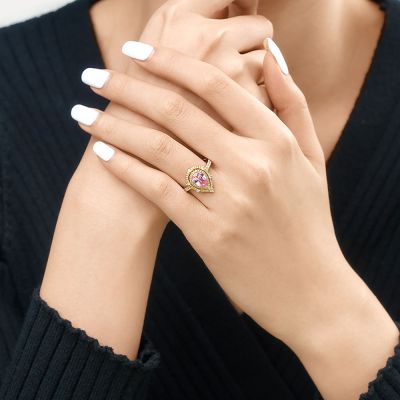 Pink Halo Cocktail Ring