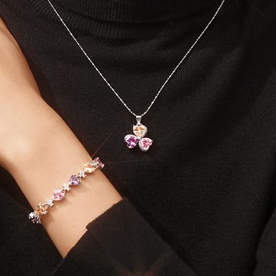 Colorful Clover Necklace