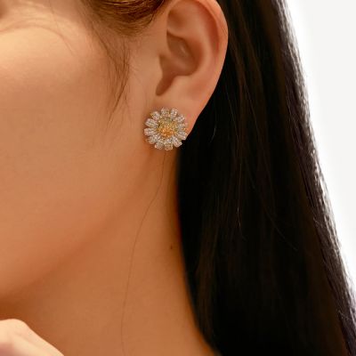 Daisy Yellow Citrine Earrings