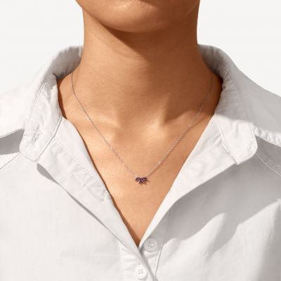 Purple Petal Necklace